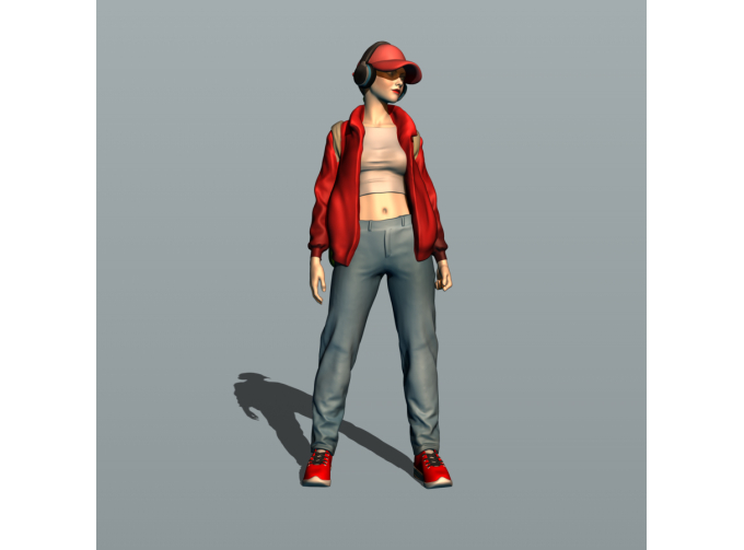 Фигура 743 Студентка 2 (масштаб 1:24), окрашенная