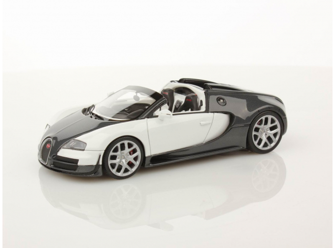 BUGATTI VEYRON 16.4 GRAND SPORT VITESSE GENEVE MOTORSHOW 2012, BLACK CARBONIUM WHITE