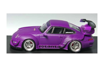 PORSCHE RWB993 with High Wing, matte purple