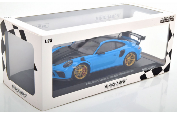 PORSCHE 911 (991 II) GT3 RS Weissach Package (2019), blue/carbon-grau