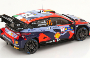 HYUNDAI I20 N Rally1 Team Shell Mobis Wrt №11 3rd Rally Montecarlo (2023) Thierry Neuville - Martijn Wydaeghe, 2 Tone Blue Red