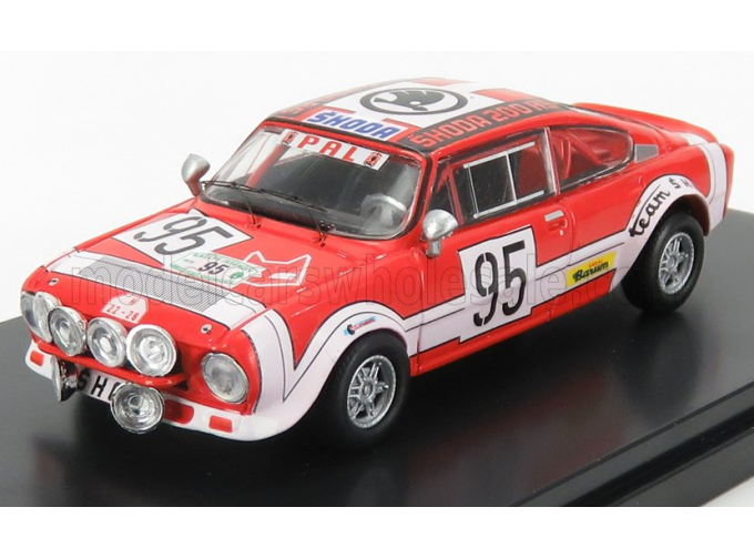 SKODA 200rs (night Version) №95 Rally Jesenlky (1975) J.Sedivy - J.Janecek, Red White