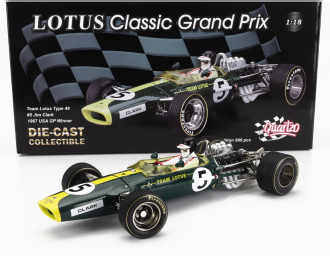 LOTUS F1 49 Team Lotus №5 Winner Usa Gp (1967) Jim Clark, Green Yellow