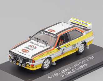 AUDI Quattro A2 Team Audi Sport Hb (night Version) N4 Rally Portugal (1984) W.Rohrl - C.Geistdorfer, White Yellow