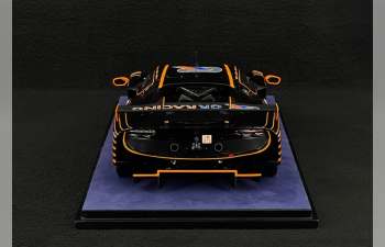 FERRARI 296 Gt3 3.0l Turbo V6 Team Gr Racing №86 24h Le Mans (2024) Riccardo Pera - Daniel Serra - Michael Wainwright - With Showcase - Con Vetrina, Black Orange