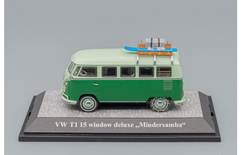 VOLKSWAGEN T1 Deluxe Bus "Mindersamba" (1959), light green / green