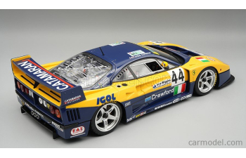 FERRARI F40 LM 3.5L TURBO V8 Team Ennea SRL igol №44 24h Le Mans (1996) Luciano Della Noce - Anders Olofsson - Carl Rosenblad - Open rear trunck and engine part - close with magnetic system