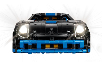 PORSCHE Lego Technic - 718 Cayman Gt4 E-performance №0 Racing (2022), Matt Black Light Blue