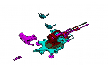 Сборная модель ЗУ-23-2М вариант для установки в кузов