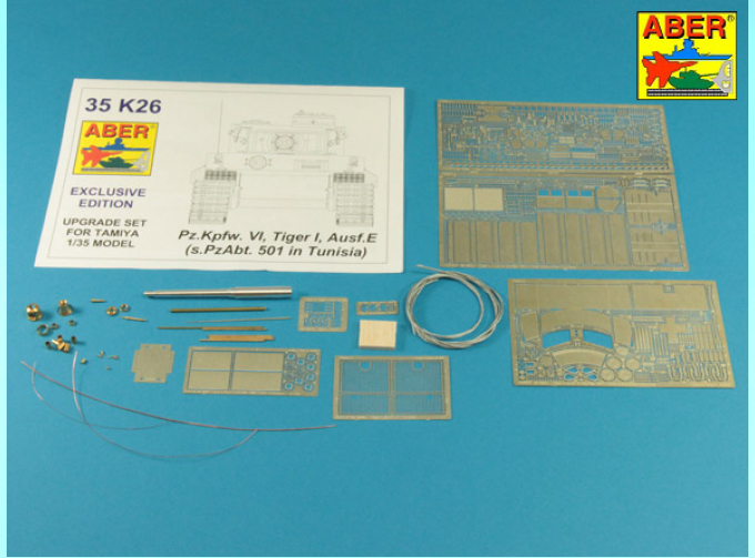 Полный набор фототравления для Tiger I Ausf. E PzAbt. 501 Tunezja