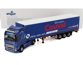 VOLVO Fh 500 Truck Telonato Couval Transports (2020), Blue Met