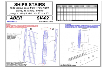 Ship stairs fit to various scale from 1:75 to 1:200