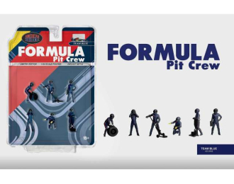 Formula Pit Crew Figures *Team Blue*