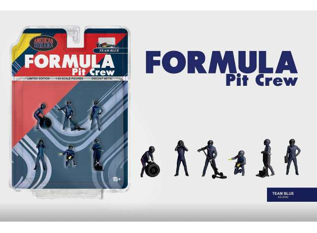 Formula Pit Crew Figures *Team Blue*