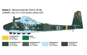 Сборная модель MESSERSCHMITT Me 323 Gigant Military Airplane 1941
