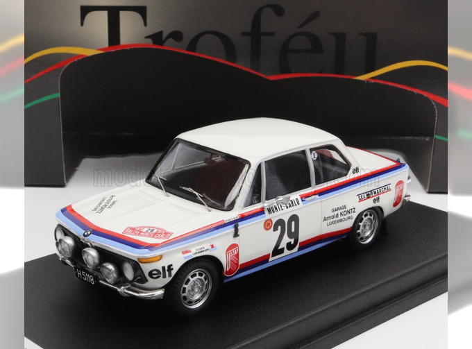 BMW 2002ti (night Version) N29 Rally Montecarlo (1975) N.koob - N.huberty, White