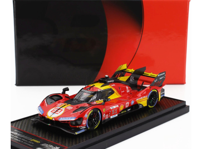 FERRARI 499p 3.0l Turbo V6 Team Ferrari Af Corse №51 3rd 24h Le Mans (2024) Alessandro Pier Guidi - James Calado - Antonio Giovinazzi, Red Yellow Black