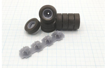 Комплект колес (диски+резина) для грузовых прицепов, в размере 265/70 19,5