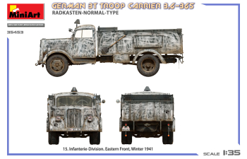 Сборная модель OPEL Blitz Truck 3t Troop Carrier Military (1942)