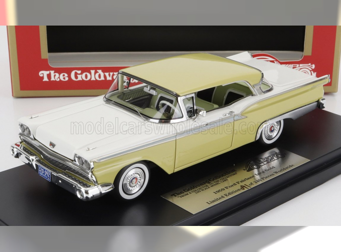 FORD FAIRLANE 1959, yellow / white