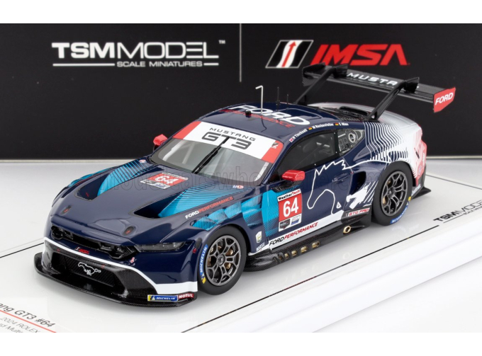 FORD Mustang Gt3 5.4l V8 Team Multimac Motorsport №64 Imsa 24h Daytona (2024) Christopher Mies - Mike Rockenfeller - Harry Tincknell, Blue