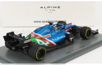 RENAULT F1 A521 Renault E-tech 20b Team Alpine N14 8th Abu Dhabi Gp (2021) Fernando Alonso, Blue Met Red White