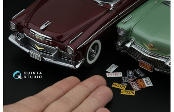 3D Декаль  Автомобильные номера США, юго-западные штаты, 1950-1960 (для всех моделей) (на метал. основании), ч1