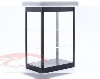 Витрина со светодиодной подсветкой для модели в масштабе 1:18, 1:24 и 1:43, черный