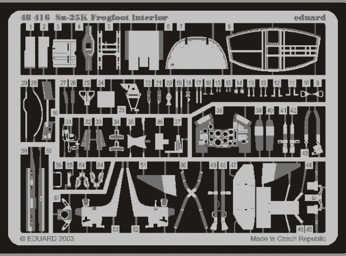 Фототравление Su-25K Frogfoot interior