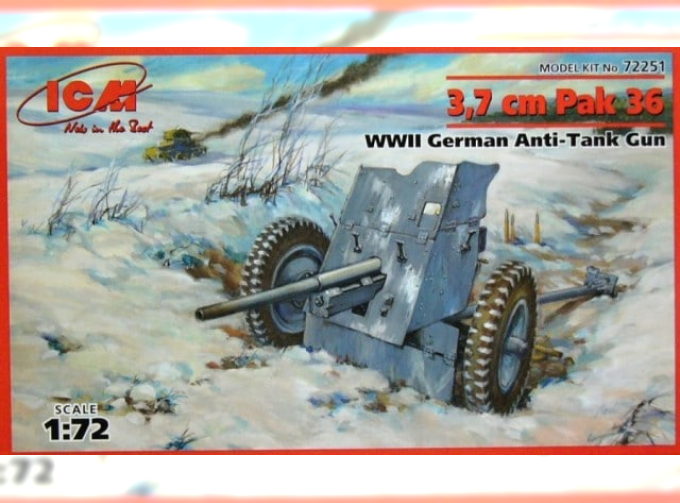 Сборная модель Немецкое противотанковое орудие 3,7 cm Pak 36 WWII