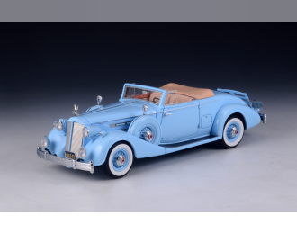 PACKARD Twelve 1407 Bohman & Schwartz Convertible Coupe 1936 Light Blue