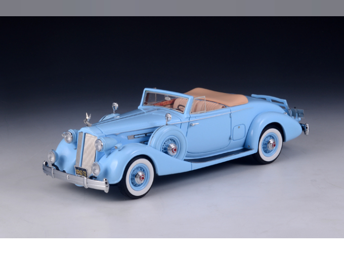 PACKARD Twelve 1407 Bohman & Schwartz Convertible Coupe 1936 Light Blue