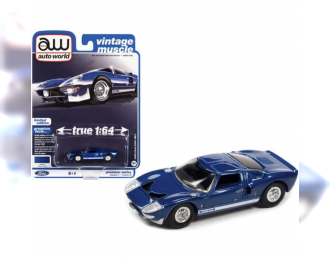 FORD GT40 MK1 (1965), Blue with White Ford G.T. Rocker Stripe