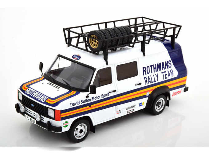 FORD Transit MKII техничка "Rothmans Rally Team" с багажником и колесами на крыше 1980