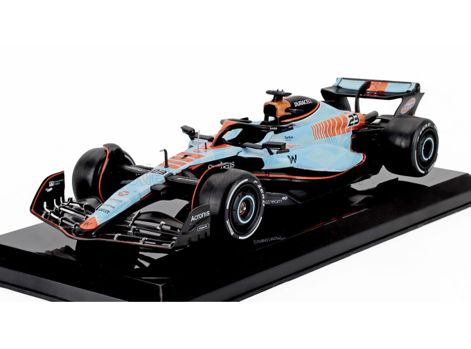 WILLIAMS F1 Fw45 Team Williams Racing Gulf №23 Singapore Gp Alexander Albon (2023) , light blue