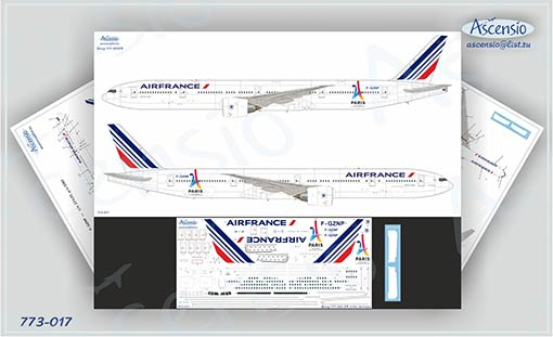 n Декаль для Boeing 777-300ER Air France