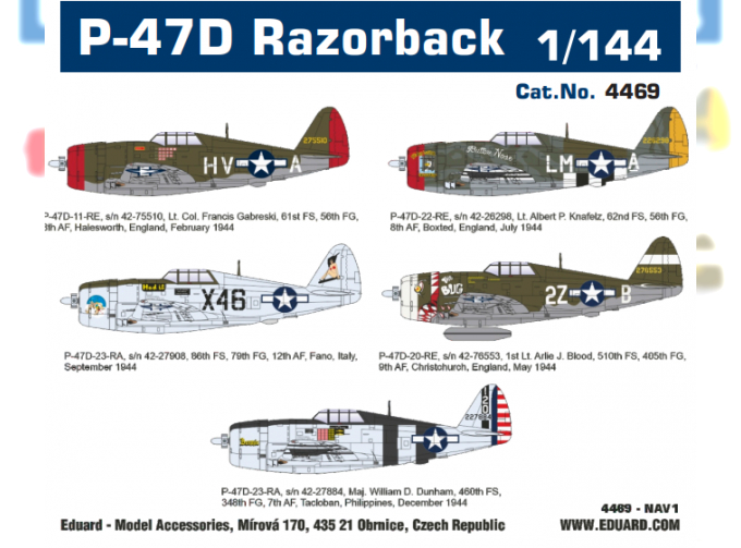 Сборная модель Истребитель P-47D Razorback