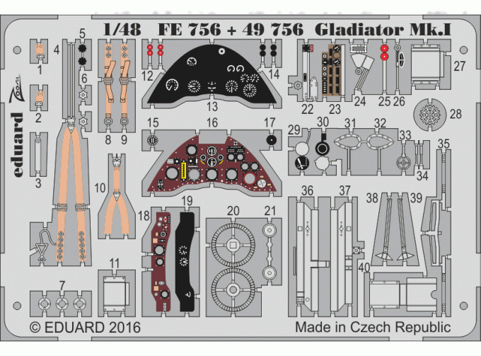 Фототравление для Gladiator Mk.I interior