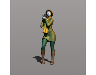 Фигура Фотограф в берете, окрашенная