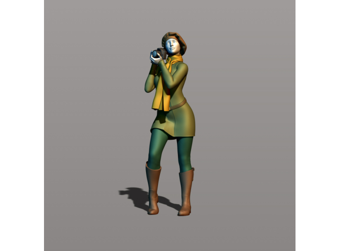 Фигура Фотограф в берете, окрашенная