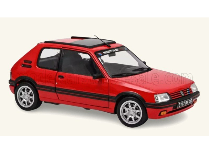 PEUGEOT 205 1.9 GTi PTS (1992), red