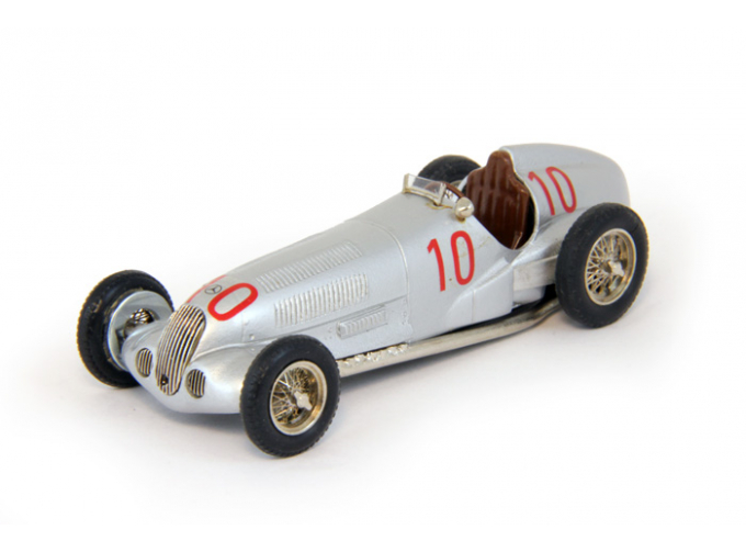 MERCEDES-BENZ W125 GP Monoposto #10 Von Brauchitsch Winner Monaco GP (1937), silver