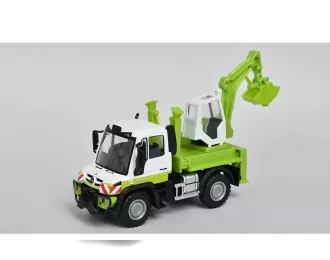 MERCEDES-BENZ Unimog U-430 экскаватор, зеленый / белый