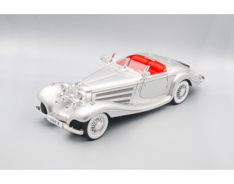 MERCEDES-BENZ 500K, серебристый, 30 см