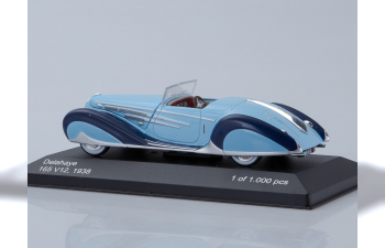 DELAHAYE 165 V12 (1938), light blue / blue