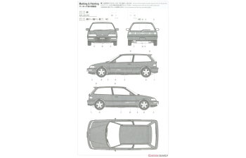 Сборная модель Honda Civic SiR (EF9) (1990) Historic Car Series 64