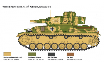 Сборная модель Немецкий средний танк Pz.Kpfw. IV Ausf. F1/ F2/ G ранний с экипажем на отдыхе