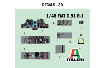 Сборная модель FIAT G91r Military Airplane 1967 - Aereonautica Militare Italiana - Italian Air Force