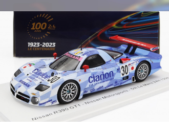 NISSAN R390 Gt1 3.5l Turbo Team Nissan Motorsport N30 24h Le Mans (1998) M.Krumm - J.Nielsen - F.Lagorce, Light Blue White
