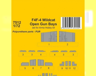 F4F-4 Wildcat Open Gun Bays / for Arma Hobby kit